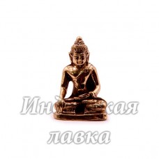 Фигурка Будда сидит, бронза, 3,5 х 2 см.