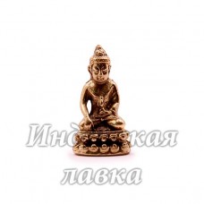 Фигурка Будда сидит, бронза, 4 х 2 см.