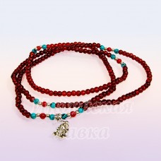 Чётки подвеска Жаба, 108 бусин, 40 см