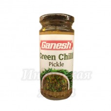 Пикули Зелёный Чили (Green chilli pickle) Ganesh 250г