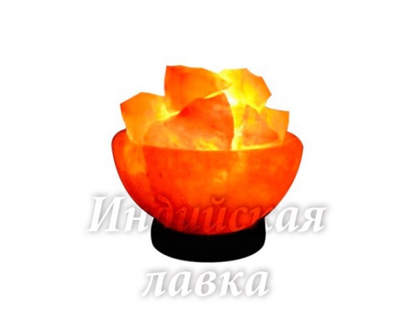 Соляной светильник (лампа) “Чаша с камнями” 3-4 кг
