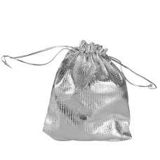 Мешочек подарочный  Серебрянный атласный 9см-7см